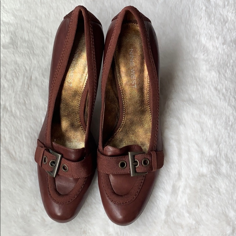 Nine West cranberry heels.